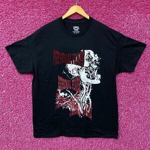 Personal Fears Fighter With Rhinestone Black T-Shirt XL